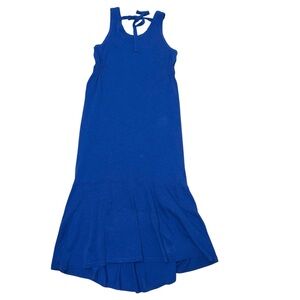 Splendid Dresses Royal Blue Knit Maxi Dress Tie Back size Small
